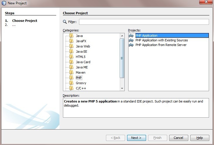 netbeanscreatephpproject